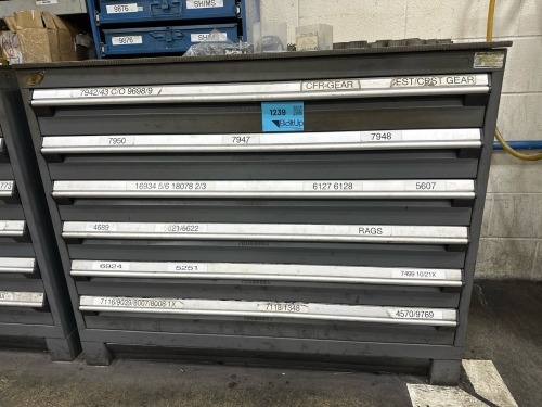 Rousseau Metal Heavy Duty 6 Drawer Cabinet, 48?W X 24&rdquo;D X 38?H, With 1/2&rdquo; Metal Plate on Top