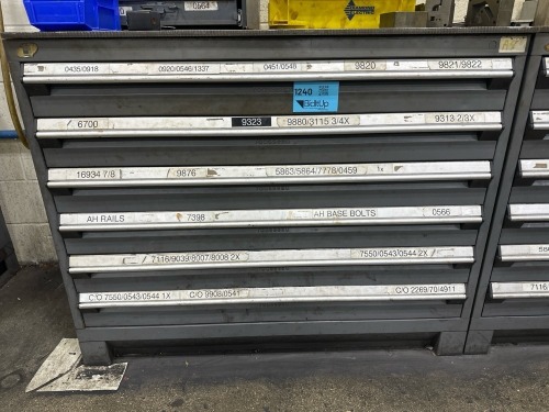 Rousseau Metal Heavy Duty 6 Drawer Cabinet , 48?W X 24&rdquo;D X 38?H, With 1/2&rdquo; Metal Plate on Top