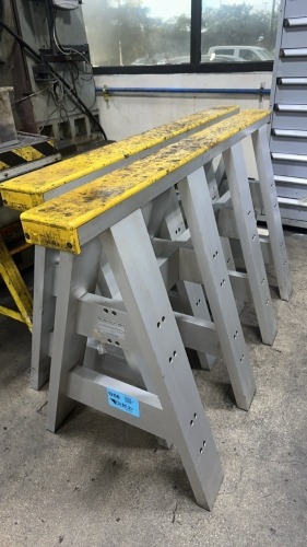 Lot (1) Set. Horses Before The Carts Heavy Duty Industrial Saw Horses