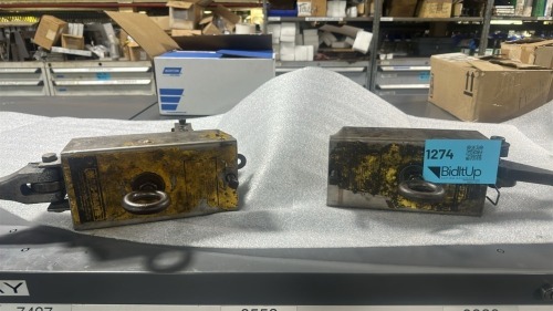 Lot (2) Mag-Mate Lifting Magnets,, Steel Casing