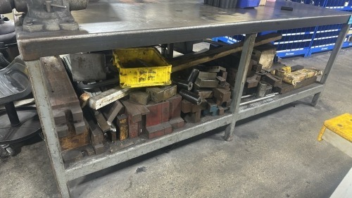 Heavy Duty Metal Table With 6&rdquo; Vise and Asst'd Metal