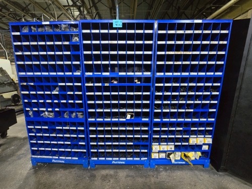 (3) Fastenal Cabinets w/ Contents - Misc. Screws, Bolts, etc.
