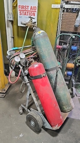 Cutting Torch Cart - Cart, Torch, and Regulators - TANKS NOT INCLUDED