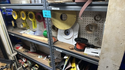 Lot Asst&rsquo;d tape, Sand Paper, Air Connector