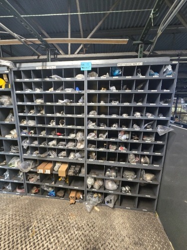 Lot of (2) Bins and Assorted Contents - Gauges, Valves, etc.