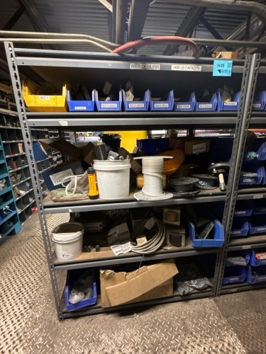 Shelf Lot of Assorted Wet Deburr MRO and Misc. - Circuit Boards, Rope, Pump Parts, etc.
