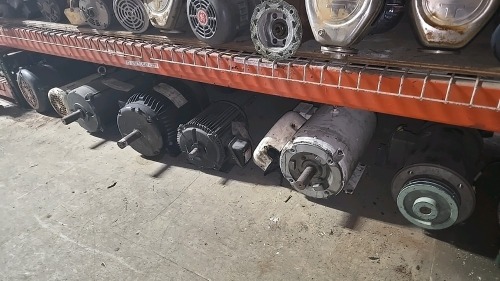 Assorted Contents of Row - Misc. Large Motors