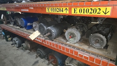 Assorted Contents of Shelf Row Half - Misc. Motors