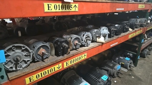 Assorted Contents of Shelf Row Half - Misc. Motors