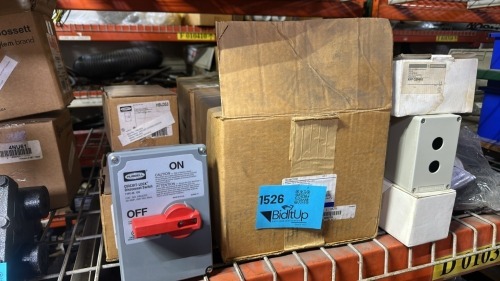 Lot Asst&rsquo;d Disconnect Switches, Enclosures and Tank Mechanical alternators