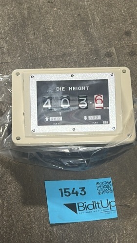 110 Press Die Height Countet