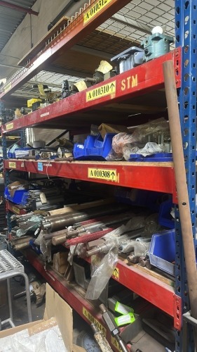 Lot Asst&rsquo;d Rollers, Cylinders, Staightniner Screws, Cables, Etc, in 6 shelf&rsquo;s