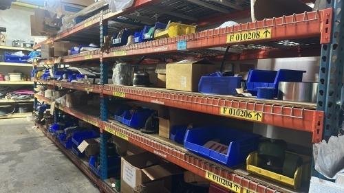 Lot Asst&rsquo;d Chains, T-rail Holders, Hydraulic Hoses, Fittings, Ceramic Fiber Blankets, Water Filters, Spare Parts for Equipment