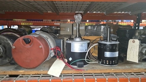 Assorted Contents of Shelf Row Half - Misc. Motors