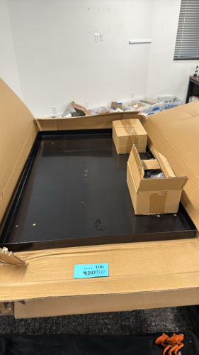 LOT (4) ULINE H2462BL CABINET DOLLIES, 36&rdquo; x 24&rdquo; BLACK