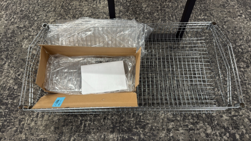 LOT (2). ULINE BASKET SHELVING, 4&rsquo; x 2&rsquo;
