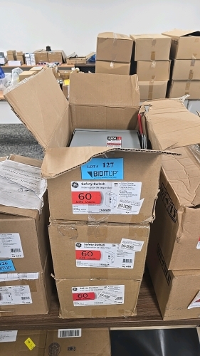 (3) General Electric 60A #TG3222R Heavy Duty Safety Switches - UNUSED