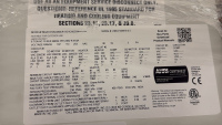 MARVAIR 6TON AIR CONDITIONER 10 EER 09KW 3PH 230V R-410, MODEL: MGA1072AC090CR+2G1CADD34++++++, SERIAL NUMBER: 2305-F344470-0-2, (UNUSED) - 2
