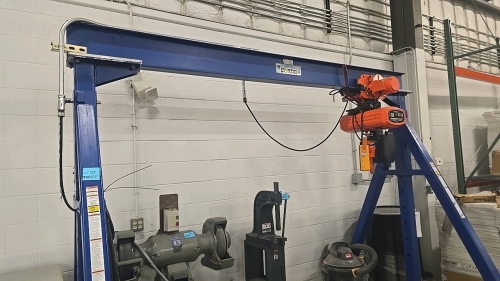 2021 ProWinch #PWJT20H4-2SW 4,400 lbs Electric Chain Hoist and 8'x120" Gantry Frame