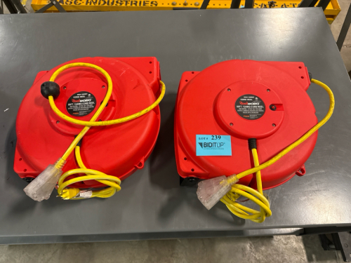 (2) ReelWORKS CORD REELS 80 FT. 12AWG