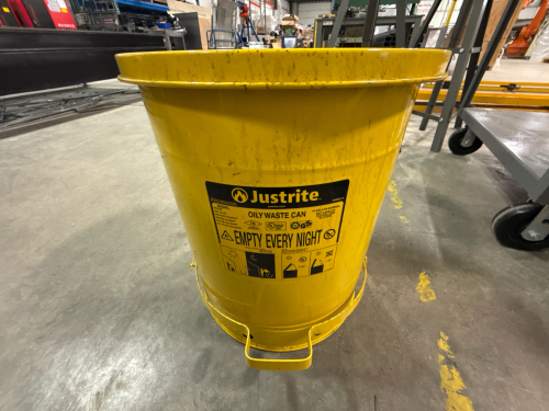 Justrite 14 Gallon Oily WASTE Can