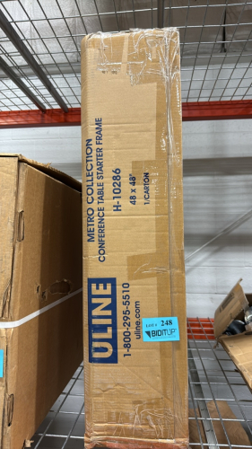 ULINE 48&rdquo; x 48&rdquo; METRO COLLECTION CONFERENCE TABLE STARTER FRAME, MODEL: H-10286