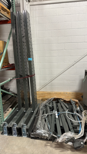 LOT (3) SEC OF ULINE CANTILEVER RACKING WITH (24) ARMS, 40&rdquo; D x 96&rdquo; H, ARM LENGHT: 24&rdquo;