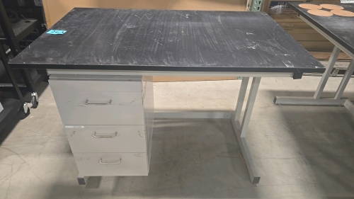 Laboratory Table w/ 3 Drawer Filing Cabinet - 48"x30"x36" (LxWxH)