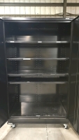 ULine Storage 4 Shelf Cabinet 48"x18"x78" (LxDxH) and Rolling Cart - 2