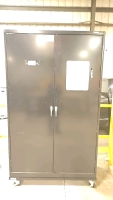 ULine Storage 4 Shelf Cabinet 48"x18"x78" (LxDxH) and Rolling Cart - 5