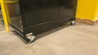 ULine Storage 4 Shelf Cabinet 48"x18"x78" (LxDxH) and Rolling Cart - 8
