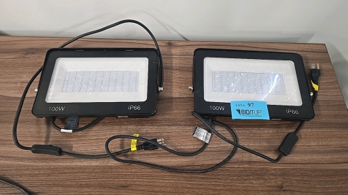 (2) Onforu IP66 100W #ON-D100-FG75-UV-US-2 LED Black Lights
