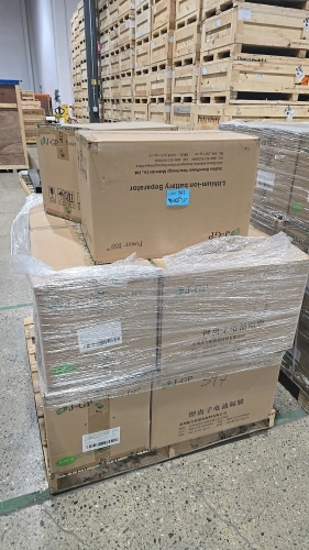 Pallet of J-GP Lithium-Ion Battery Separator Split Cut Coating Film