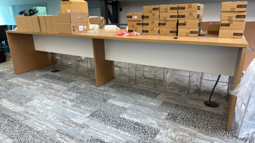 CONFERENCE TABLE 15&rsquo; FT LONG x 4&rsquo; FT W X 41 1/2&rdquo; HEIGHT, (DISASSEMBLE))