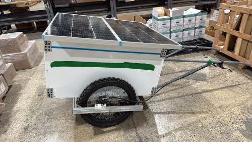 SOLAR POWER TWO-WHEELED CORNMILL CART