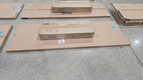 Vivo #V100EBY Black Electric Single Motor Desk Frame and Kalrby 74"x1.5" Desk Top - NEW IN BOX, UNUSED