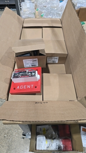 Box of (16) Eaton Wheelock RSSWP-2475W-AR Strobe Fire Alarms, UNUSED