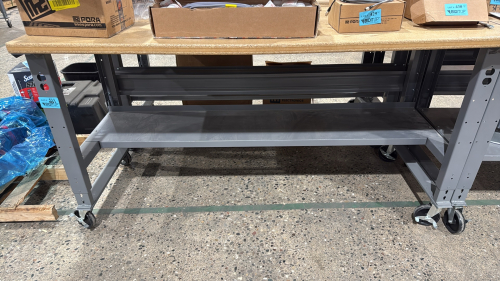 LOT (2) ULINE MOBILE WORKSTATION WITH COMPOSITE WOOD TOP