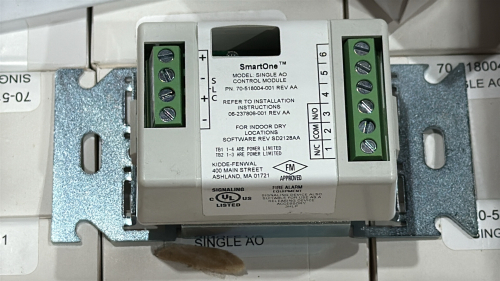 LOT (105) KIDDE SMARTONE CONTROL MODULES, MODEL: SINGLE AO, PART NO: 70-518004-001