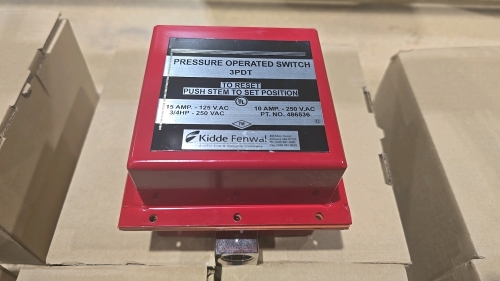 (6) Kidde Fenwal #3PDT Pressure Operated Switches - NEW IN BOX, UNUSED