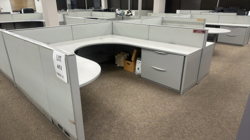 6- PERSON HAWORTH MODULAR WORK STATIONS