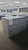 (4) Sections of 30"x18"x40" Drawers and Wooden Top - 2