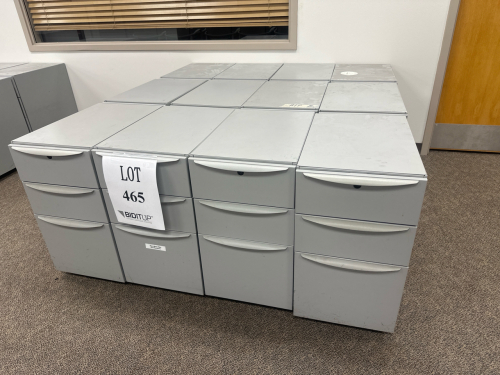 LOT (12) HAWORTH MOBILE 3- DRAWER PEDESTAL FILES