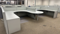 4- PERSON HAWORTH MODULAR WORK STATIONS - 3