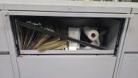 (6) Sections of 30"x18"x42" Drawers and Wooden Top - 4