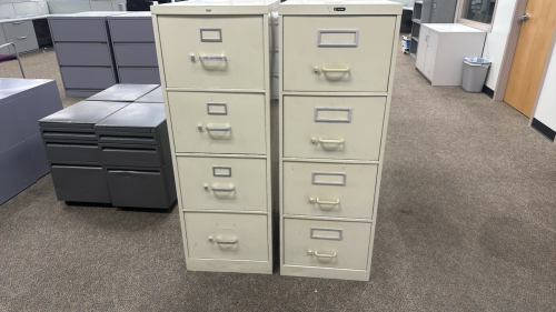 LOT (3) ASST&rsquo;D 4-DRAWER FILE CABINETS