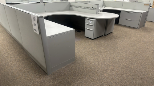 4- PERSON HAWORTH MODULAR WORK STATIONS