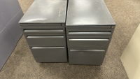LOT (4) MOBILE 3- DRAWER PEDESTAL FILES - 2