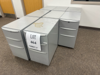 LOT (8) HAWORTH MOBILE 3- DRAWER PEDESTAL FILES