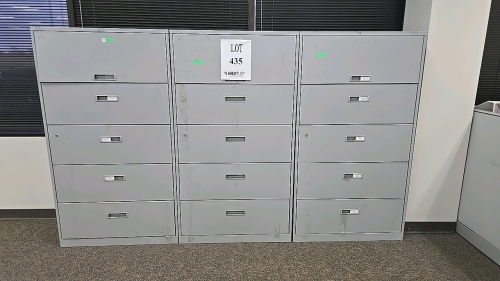 (3) Sections of 36"x18"x66" Drawers